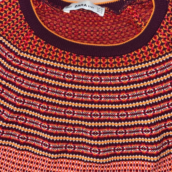 Zara Knit Multicolor Striped Women's Sweater - Picture 5 of 5